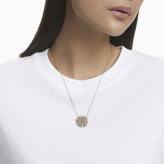 Pendente Eternal Flower, Fiore, Giallo, Placcato rodio