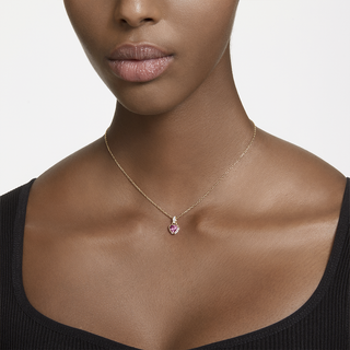 Pendente Chroma, Cuore, Rosso, Placcato color oro