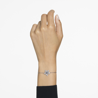 Braccialetto Stella, Taglio misto, Stella, Blu, Placcato rodio