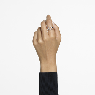 Anello Constella, Set (2), Taglio rotondo, Bianco, Placcato rodio