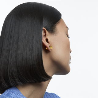 Orecchino ear cuff Lucent, Singolo, Chiusura magnetica, Giallo, Placcato color oro