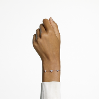 Braccialetto Ortyx, Taglio triangolo, Bianco, Placcato color oro rosa