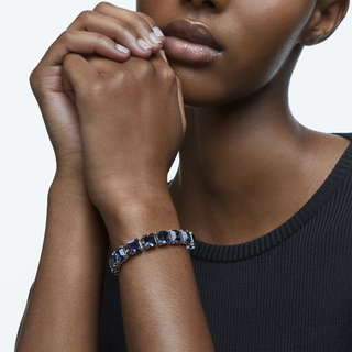 Braccialetto Millenia, Taglio squadrato, Medio, Grigio, Placcato rutenio