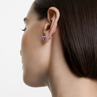 Orecchino ear cuff Lucent, Singolo, Chiusura magnetica, Viola, Placcato color oro