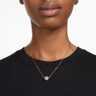 Pendente Una Angelic, Taglio tondo, Pavé, Bianco, Placcato color oro rosa