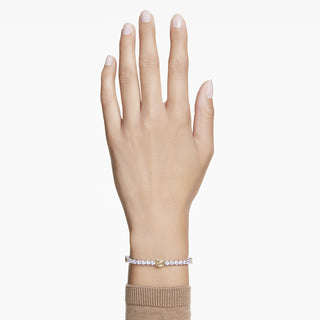 Braccialetto Matrix Tennis, Taglio misto, Giallo, Placcato rodio