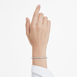 Bracciale rigido Dextera, Forma ottagonale, Taglio Round, Bianco, Placcato rodio