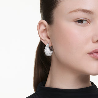 Orecchini Sublima, Grandi, Bianchi, Placcato rodio