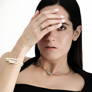 Collana Fabiani Rigida in Argento e Zirconi