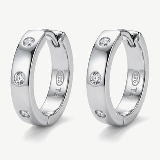 Orecchini Fabiani a Cerchio in Argento con Zirconi