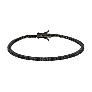 Bracciale Fabiani tennis in argento 925 con zirconi neri - Fabiani Gioiellerie