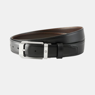 30mm Black Leather Belt 