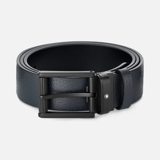 Cintura Montblanc Reversibile 35 mm in Pelle Blu/Nera
